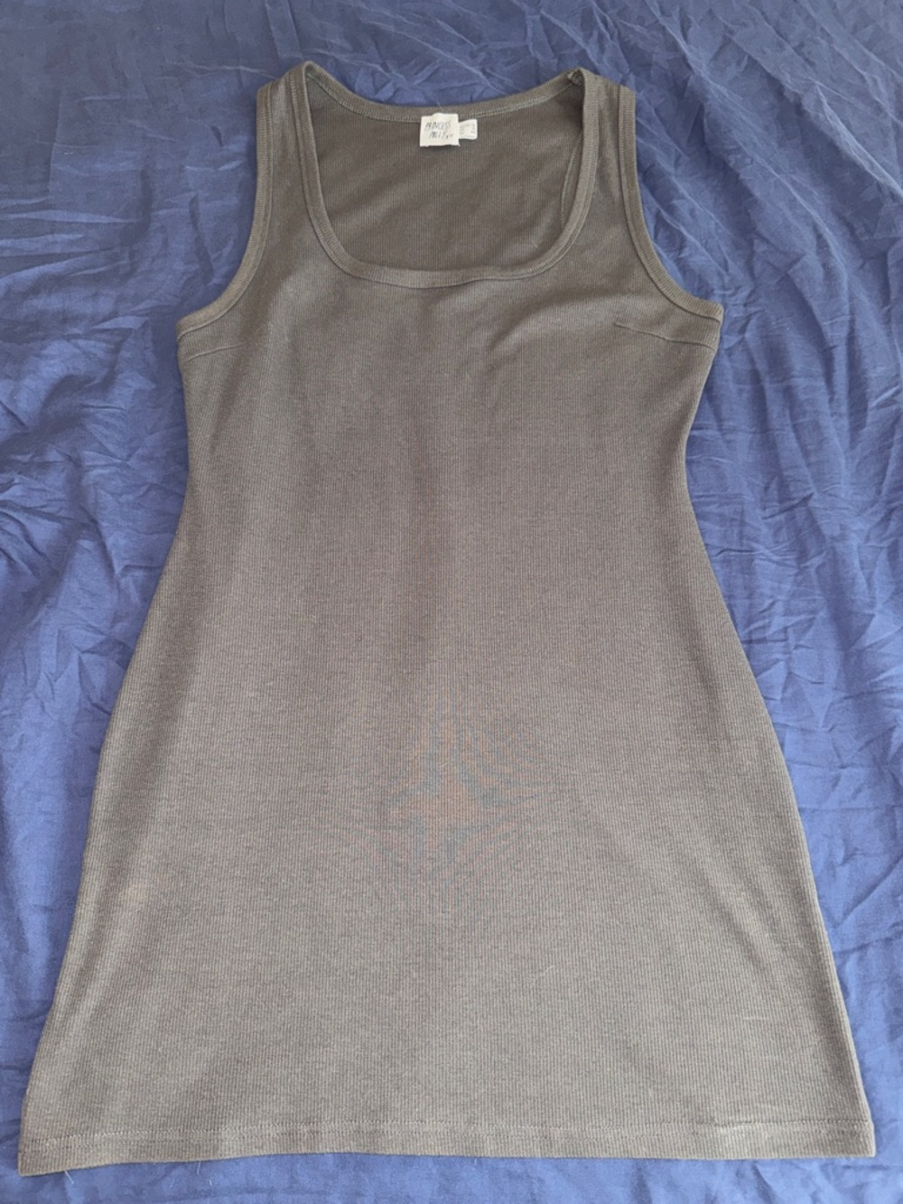 Princess Polly Ribbed Tank Dress in Grey
